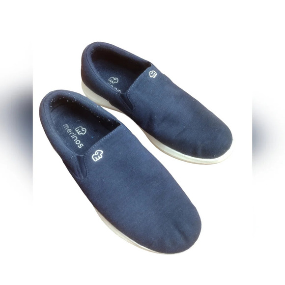 Merinos Men's Slip-Ons Navy/White Size 9 - Picture 9 of 16